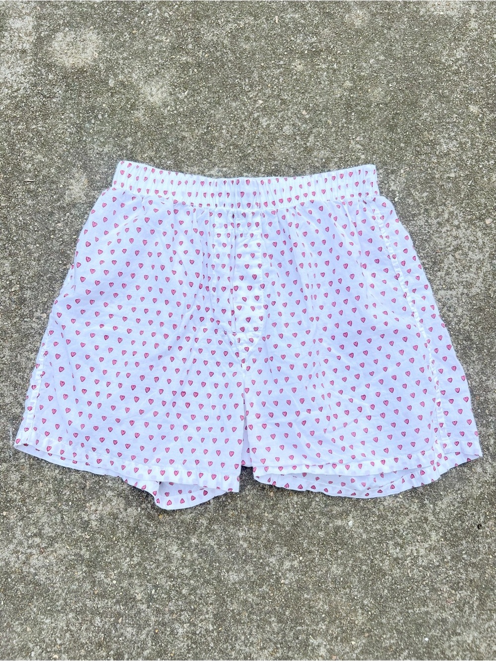 Roller Rabbit White Red Heart 100% Cotton Boxer Shorts Size XS